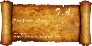 Treiber Alex névjegykártya